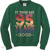 It Took Me 95 Years Old To Look This Good 1927 95th Birthday Kids Sweatshirt thumb 0