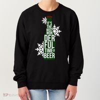 It's The Most Wonderful Time For Beer Funny Christmas Women's Sweatshirt thumb 0