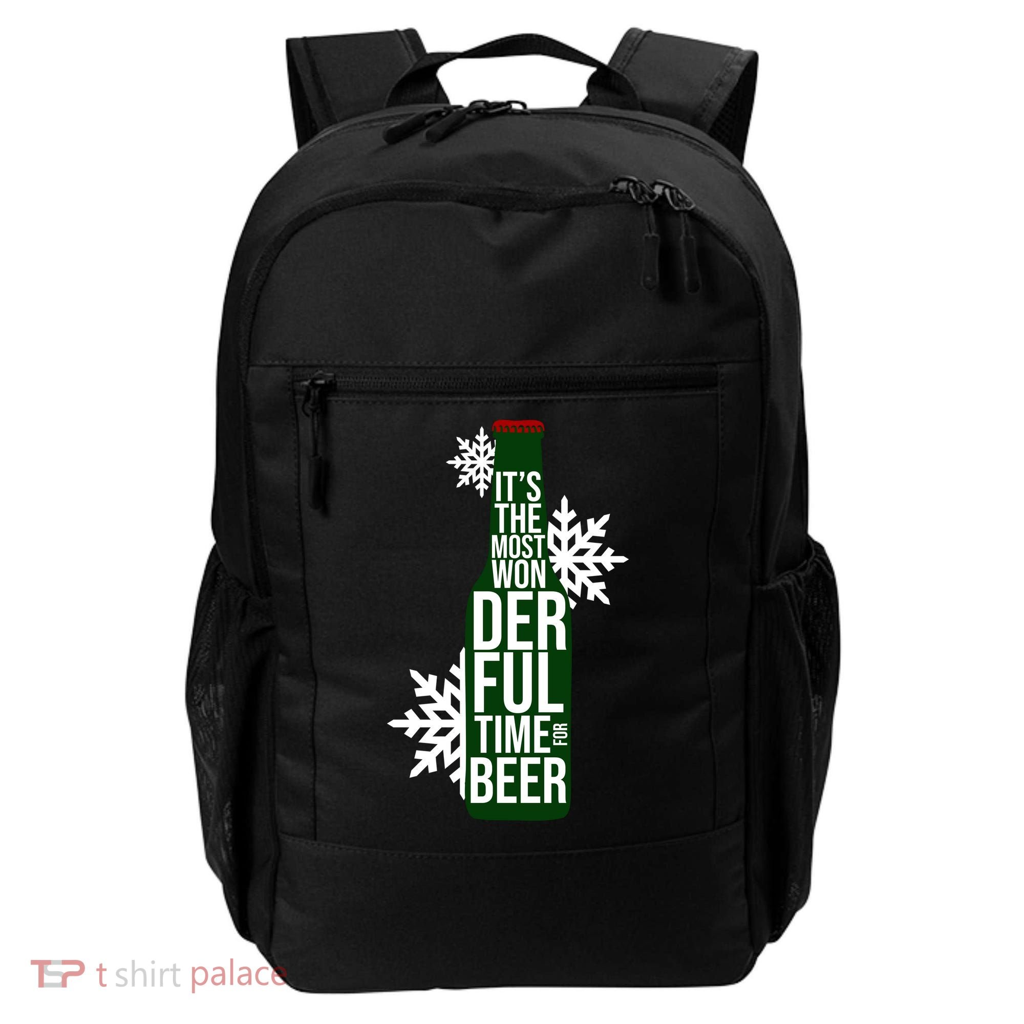 It's The Most Wonderful Time For Beer Funny Christmas Backpack