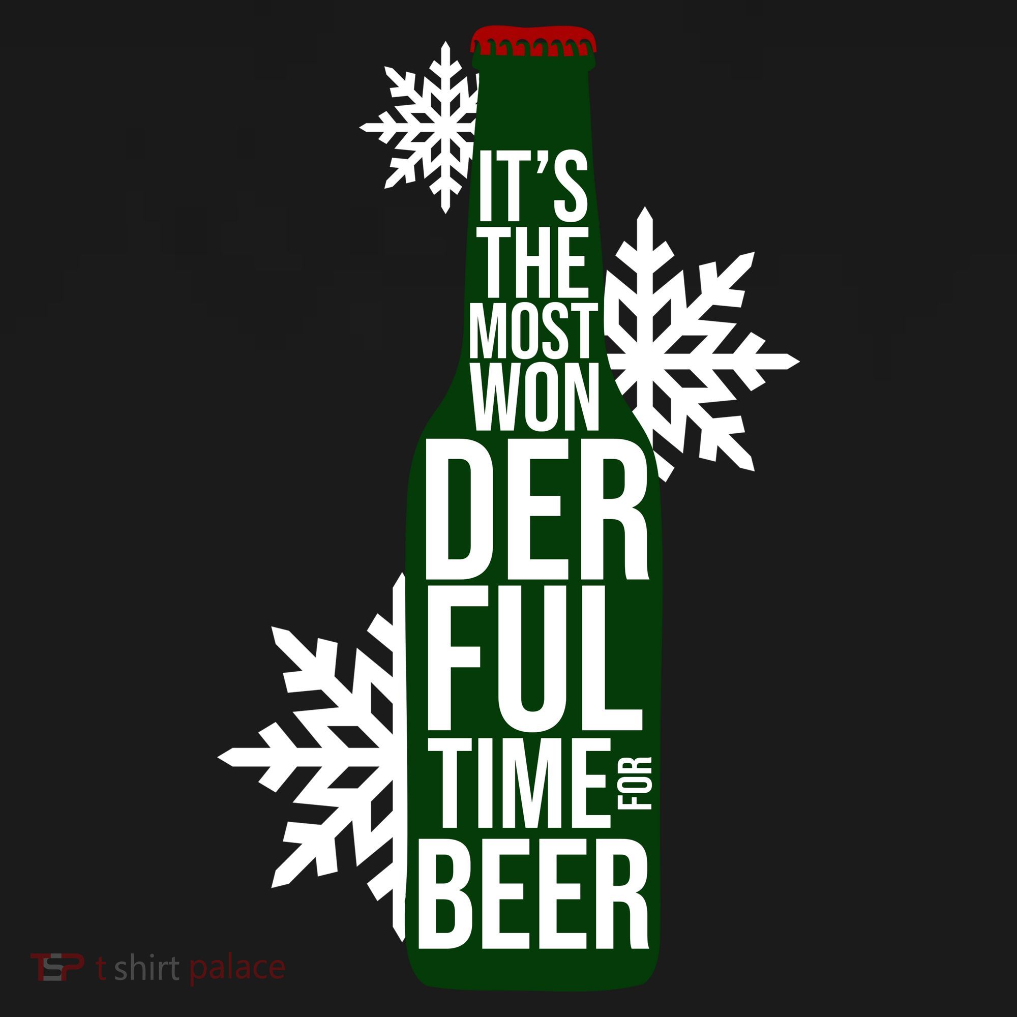 It's The Most Wonderful Time For Beer Funny Christmas Coaster