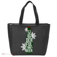 It's The Most Wonderful Time For Beer Funny Christmas Tote Bag thumb 0