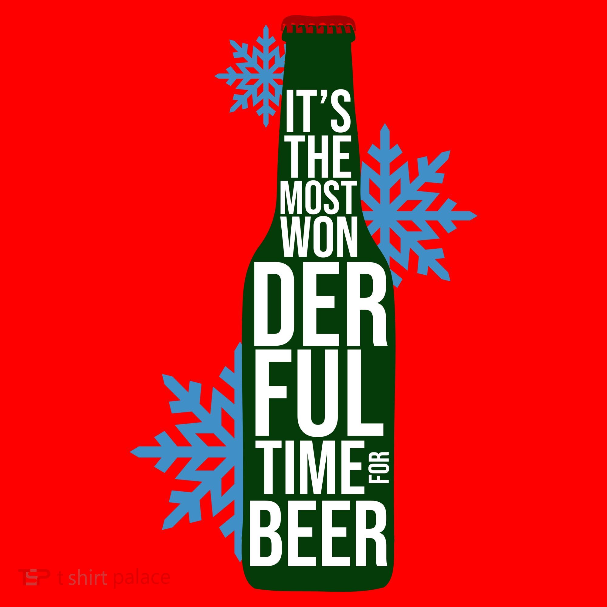 It's The Most Wonderful Time For Beer Funny Christmas Santa Hat