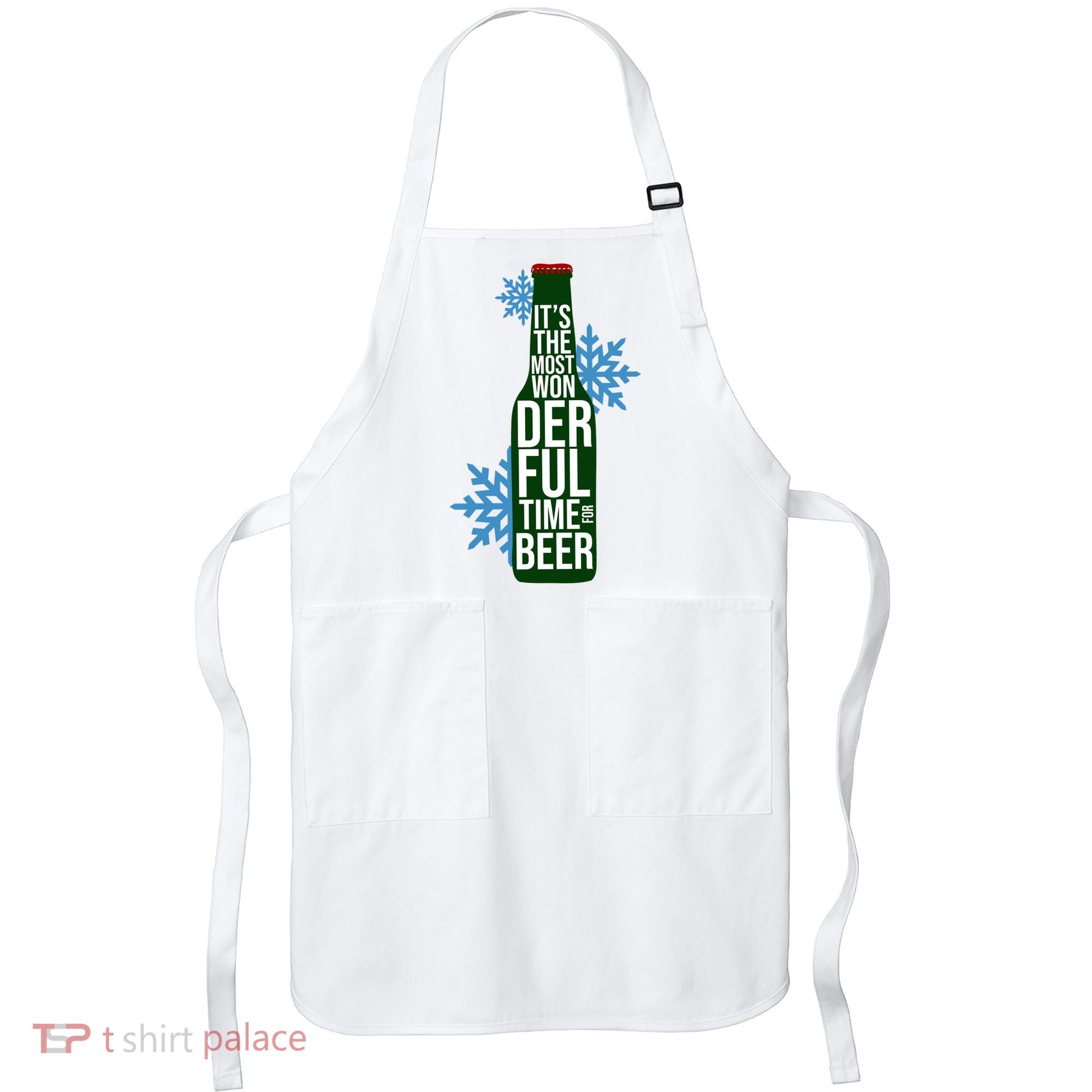 It's The Most Wonderful Time For Beer Funny Christmas Apron