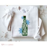 It's The Most Wonderful Time For Beer Funny Christmas Sweatshirt thumb 2
