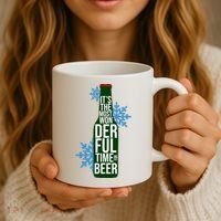 It's The Most Wonderful Time For Beer Funny Christmas Coffee Mug thumb 3