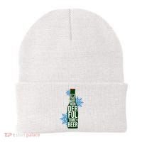 It's The Most Wonderful Time For Beer Funny Christmas Beanie thumb 0