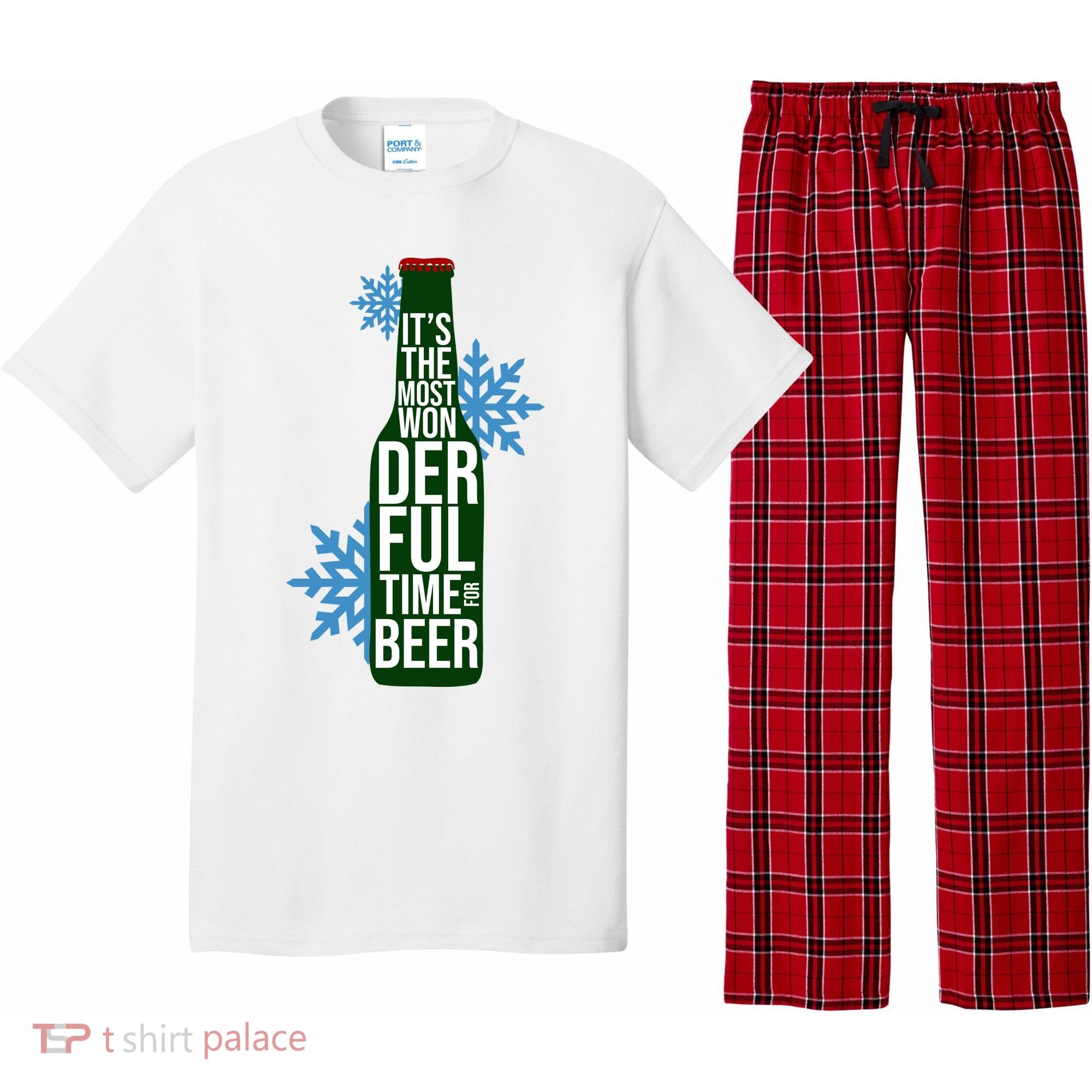 It's The Most Wonderful Time For Beer Funny Christmas Pajama Set
