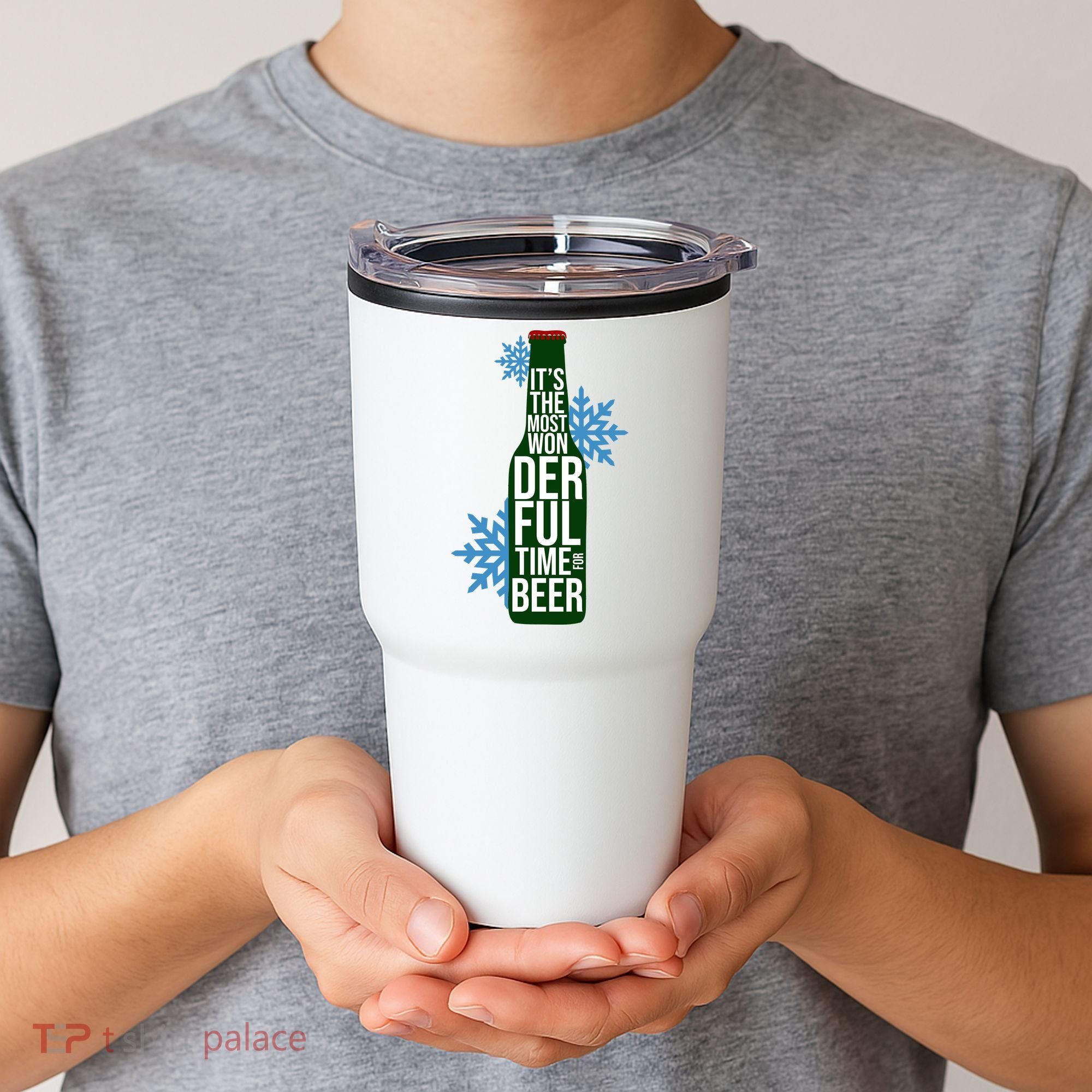 It's The Most Wonderful Time For Beer Funny Christmas Tumbler