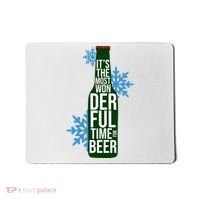 It's The Most Wonderful Time For Beer Funny Christmas Mousepad thumb 0