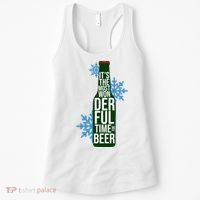 It's The Most Wonderful Time For Beer Funny Christmas Women's Tank Top thumb 0