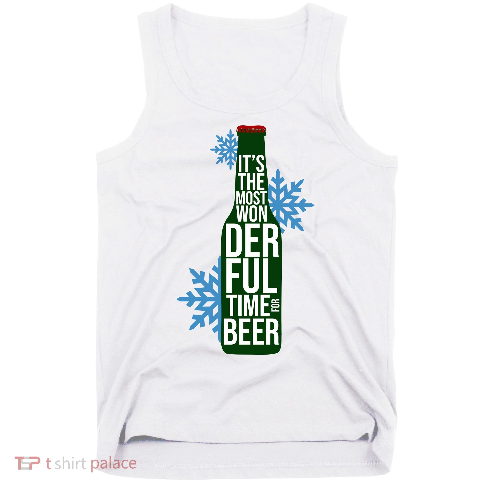 It's The Most Wonderful Time For Beer Funny Christmas Tank Top