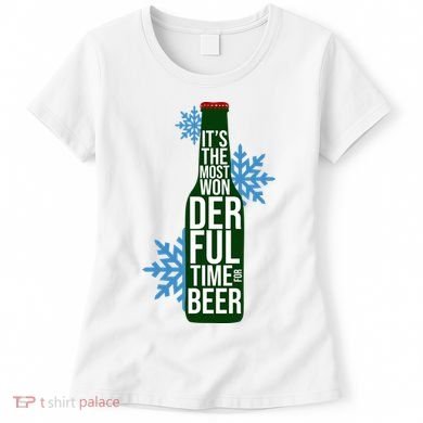 It's The Most Wonderful Time For Beer Funny Christmas Women's T-Shirt