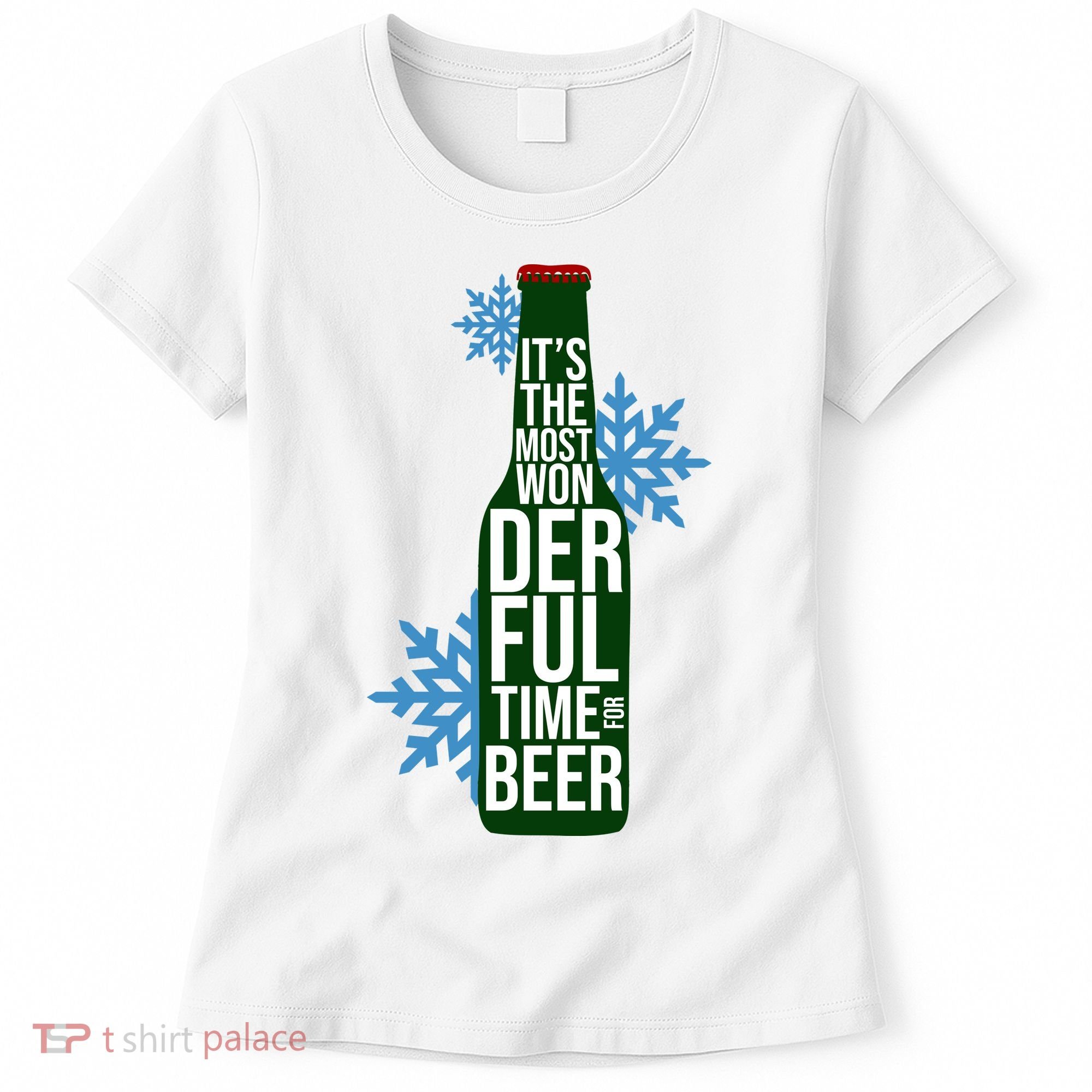 It's The Most Wonderful Time For Beer Funny Christmas Women's T-Shirt