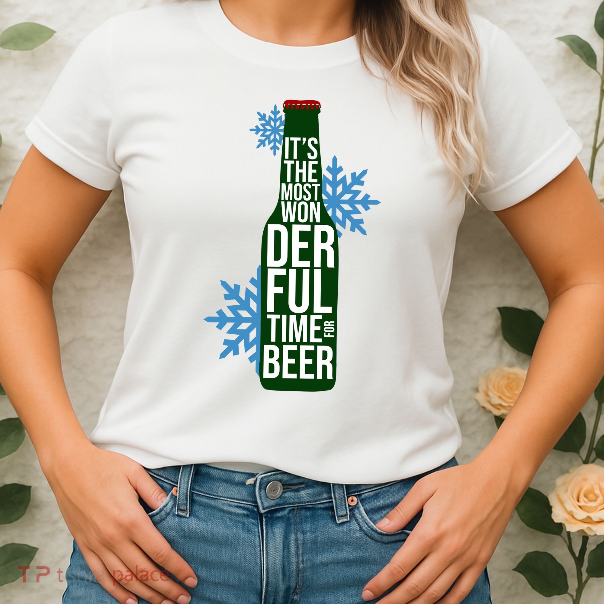 It's The Most Wonderful Time For Beer Funny Christmas Women's T-Shirt