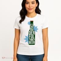 It's The Most Wonderful Time For Beer Funny Christmas Women's T-Shirt thumb 4