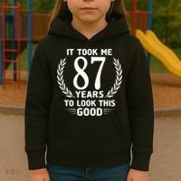It Took Me 87 Years To Look This Good 87th Birthday Kids Hoodie thumb 3