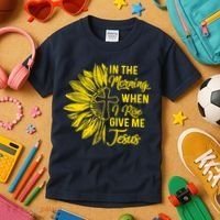 In The Morning When I Rise Give Me Jesus Kids T-Shirt thumb 3