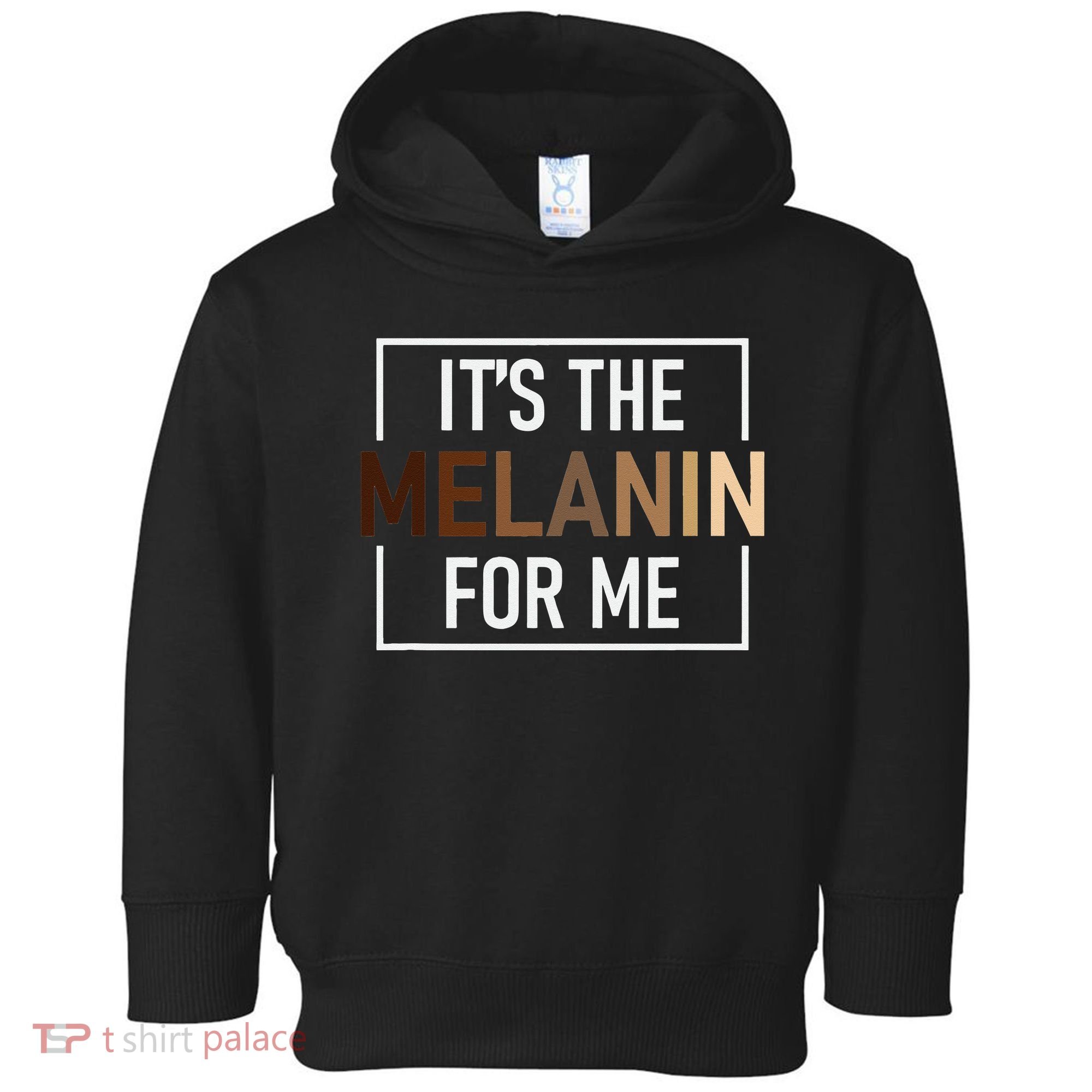 Its The Melanin For Me Melanated Black History Month Toddler Hoodie