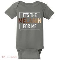 Its The Melanin For Me Melanated Black History Month Baby Bodysuit thumb 0