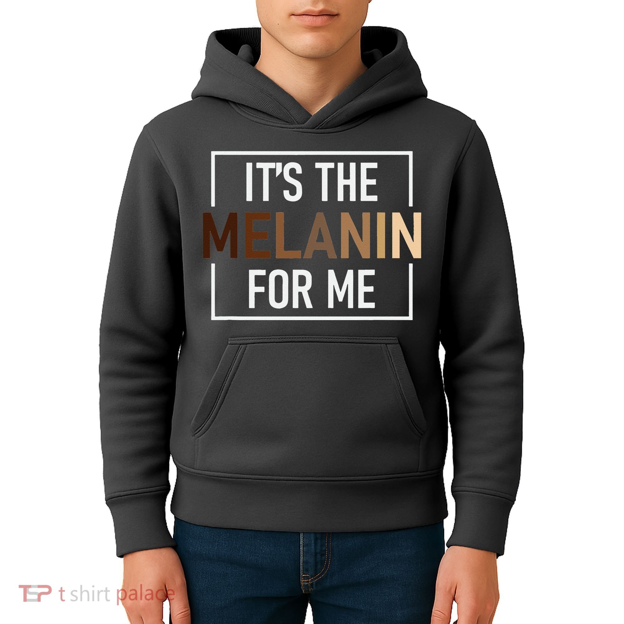 Its The Melanin For Me Melanated Black History Month Kids Hoodie