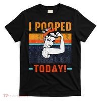 I Pooped Today Retro Rosie Funny Humor Strong Women Bandana  T-Shirt thumb 0