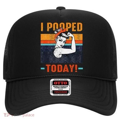 I Pooped Today Retro Rosie Funny Humor Strong Women Bandana  Hat