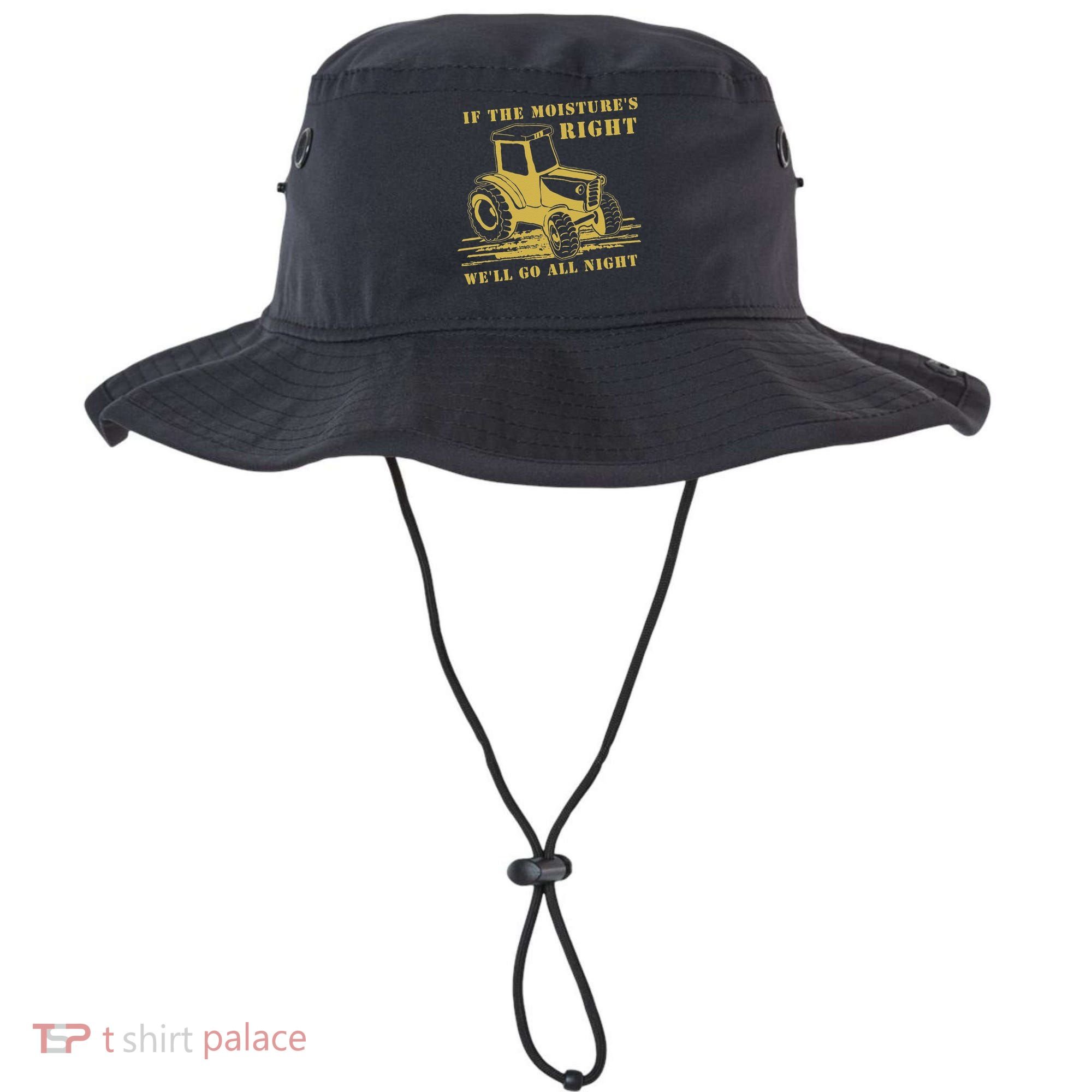 If The Moisture's Right Funny Farmer Tractor Bucket Hat