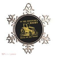 If The Moisture's Right Funny Farmer Tractor Ornament thumb 0