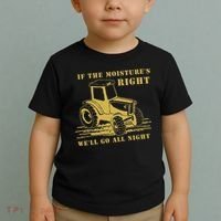 If The Moisture's Right Funny Farmer Tractor Toddler T-Shirt thumb 2