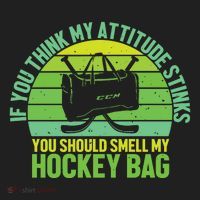 If Think My Attitude Stinks You Should Smell My Hockey Bag Hat thumb 2