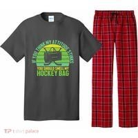 If Think My Attitude Stinks You Should Smell My Hockey Bag Pajama Set thumb 0