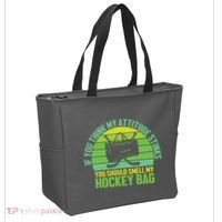 If Think My Attitude Stinks You Should Smell My Hockey Bag Tote Bag thumb 2