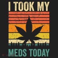 I Took My Meds Today Funny Medical Marijuana Cannabis Weed Beanie thumb 2