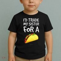 ID Trade My Sister For A Taco Funny Taco Toddler T-Shirt thumb 2