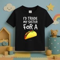 ID Trade My Sister For A Taco Funny Taco Toddler T-Shirt thumb 3
