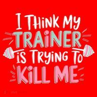 I Think My Trainer Is Trying To Kill Me Funny Gymer Santa Hat thumb 1