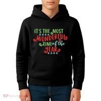 It's The Most Wonderful Time Of The Year Cute Christmas Kids Hoodie thumb 4