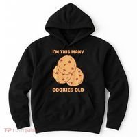 I'm This Many Cookies Old Cookie 3rd Birthday 3 Years Old Hoodie thumb 0