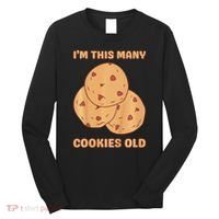 I'm This Many Cookies Old Cookie 3rd Birthday 3 Years Old Long Sleeve Shirt thumb 0