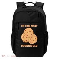 I'm This Many Cookies Old Cookie 3rd Birthday 3 Years Old Backpack thumb 0