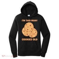 I'm This Many Cookies Old Cookie 3rd Birthday 3 Years Old Women's Hoodie thumb 0