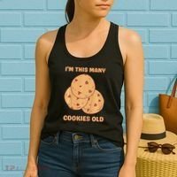 I'm This Many Cookies Old Cookie 3rd Birthday 3 Years Old Women's Tank Top thumb 2