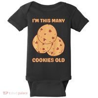 I'm This Many Cookies Old Cookie 3rd Birthday 3 Years Old Baby Bodysuit thumb 0