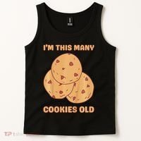I'm This Many Cookies Old Cookie 3rd Birthday 3 Years Old Tank Top thumb 2