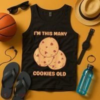 I'm This Many Cookies Old Cookie 3rd Birthday 3 Years Old Tank Top thumb 4