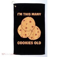 I'm This Many Cookies Old Cookie 3rd Birthday 3 Years Old Golf Towel thumb 0