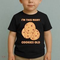 I'm This Many Cookies Old Cookie 3rd Birthday 3 Years Old Toddler T-Shirt thumb 2