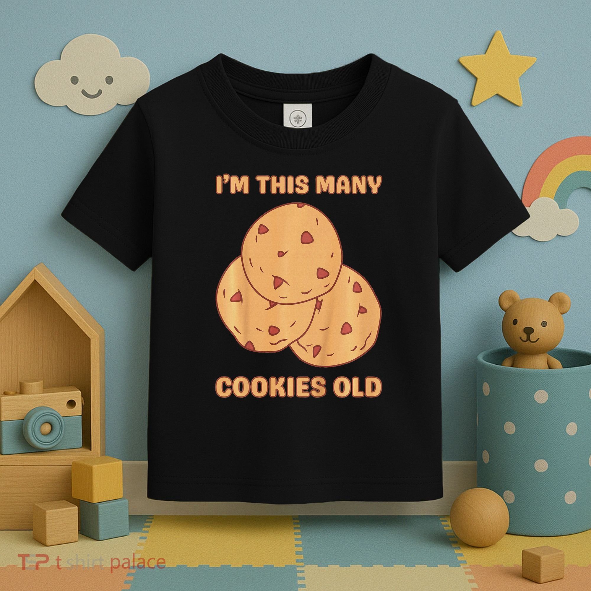 I'm This Many Cookies Old Cookie 3rd Birthday 3 Years Old Toddler T-Shirt