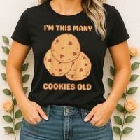 I'm This Many Cookies Old Cookie 3rd Birthday 3 Years Old Women's T-Shirt thumb 2