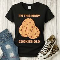 I'm This Many Cookies Old Cookie 3rd Birthday 3 Years Old Women's T-Shirt thumb 3